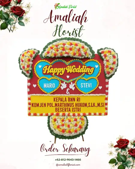 Papan Bunga Pernikahan Geyer